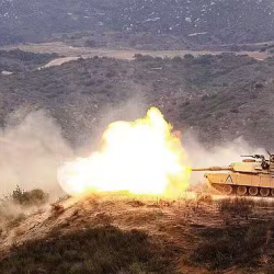 Americký tank Abrams v akcii