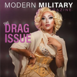 Drag queen influencer Joshua Kelley alias Harpy Daniels na obálke Modern Military Magazine