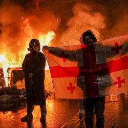 GEORGIA, TBILISI - DECEMBER 2, 2024: People stage a protest outside the Parliament Building after Prime Minister Irakli Kobakhidze said the country would suspend talks on its bid to join the European Union until 2028. Alexander Patrin/TASS,Image: 941872147, License: Rights-managed, Restrictions: , Model Release: no, Credit line: Alexander Patrin / TASS / Profimedia