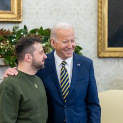 Prezidenti Zelenskyj a Biden na stretnutí v Bielom dome 21. decembra 2022