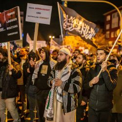 ESSEN, GERMANY - NOVEMBER 03: Pro-Palestinian demonstrators gather to show support for Palestine and condemn the Israeli attacks in Gaza on November 3, 2023 in Essen, Germany. Hesham Ahmed Ali Hassan Elsherif / Anadolu,Image: 819532599, License: Rights-managed, Restrictions: , Model Release: no, Credit line: Profimedia