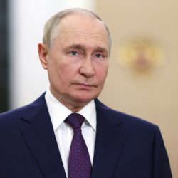 EBE 15 Moskva - Na snímke ruský prezident Vladimir Putin poèas príhovoru na otvorení medzinárodného vojenského technického fóra ARMY-2024 v Moskve v pondelok 12. augusta 2024. FOTO TASR/AP

Russian President Vladimir Putin delivers a video address on the opening of Army-2024 military technical forum in Moscow, Russia, on Monday, Aug, 12, 2024. (Gavriil Grigorov, Sputnik, Kremlin Pool Photo via AP)